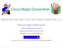 Tablet Screenshot of circusmagicconvention.com